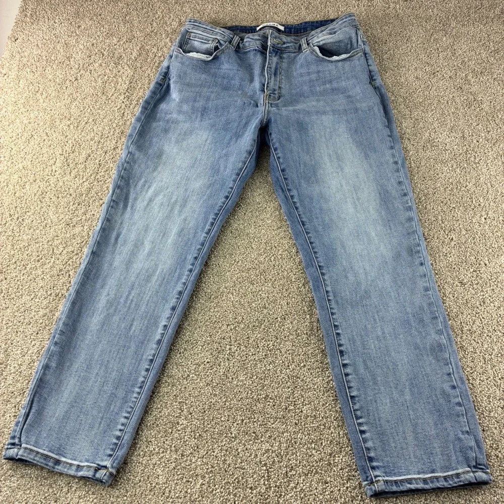 DOGMA Womens 1XL Plus Size Blue Denim‎ Jeans Comfort Stretch Casual High Rise